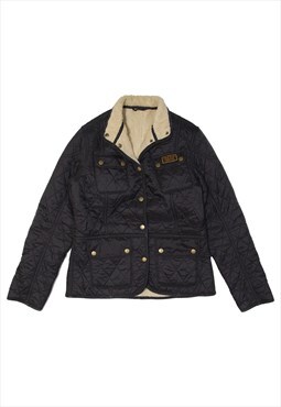 BARBOUR International Fleece Lined Jacket Black Womens UK 12