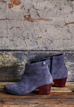 Venizia Wide Fit Grey Suede Ankle Boot