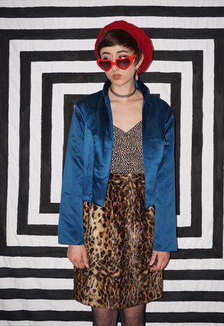 VINTAGE 80'S SATIN CROP FORMAL JACKET