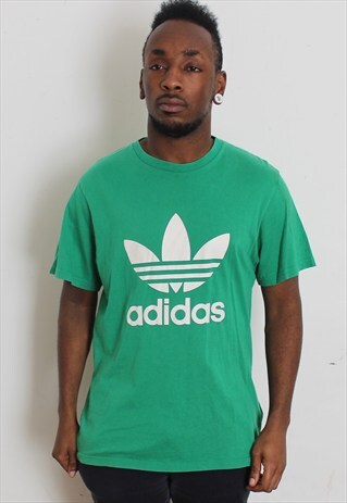 GREEN ADIDAS TREFOIL T-SHIRT LARGE