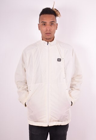 NIKE MENS VINTAGE TRACKSUIT TOP JACKET XL WHITE 90S