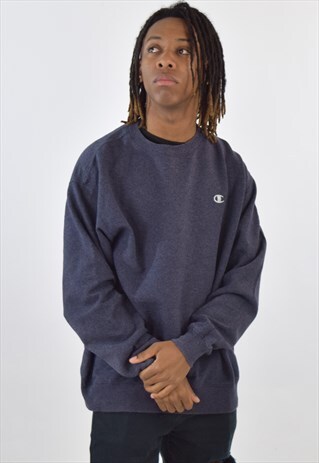 VINTAGE 90S PURPLE BLUE CHAMPION CREW NECK SWEATSHIRT