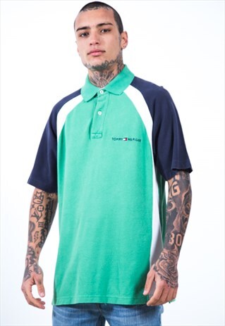VINTAGE 90S TOMMY HILFIGER POLO SHIRT / S0560
