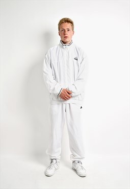 ADIDAS vintage sport tracksuit set white men's shell suit