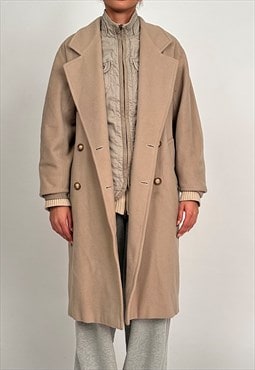 Vintage Marella Beige Pea Coat Overcoat