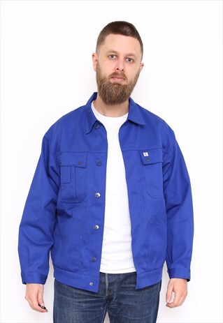 VINTAGE BLUE WORK/CHORE JACKET COAT
