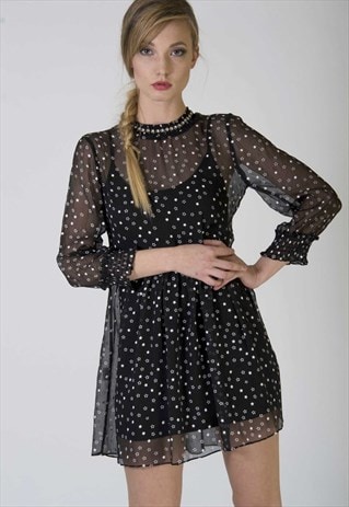 CARIN DRESS BLACK