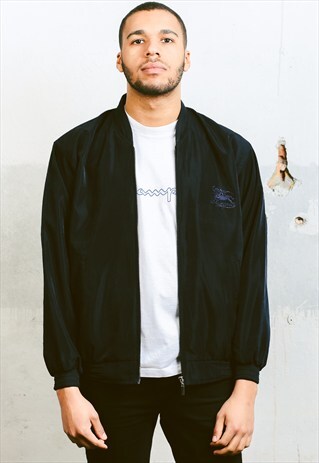 VINTAGE NAVY BLUE BOMBER JACKET