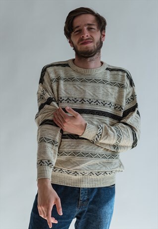 VINTAGE 80S FUNKY JUMPER IN STRIPE