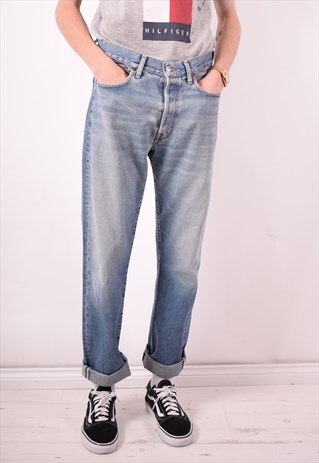 REPLAY MENS VINTAGE JEANS W32 L32 BLUE 90S