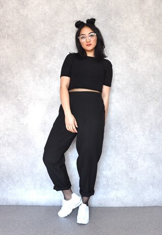 VINTAGE 1990S BLACK TROUSERS