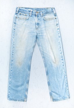 90s Carhartt Sun Faded Blue Workwear Denim Jeans - B2552