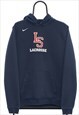 Vintage Nike LS Lacrosse Navy Hoodie Mens
