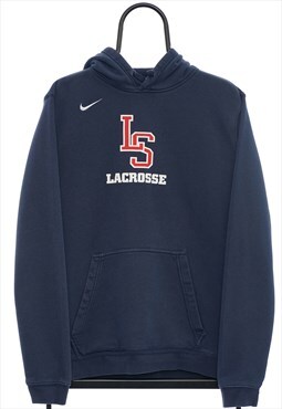 Vintage Nike LS Lacrosse Navy Hoodie Mens