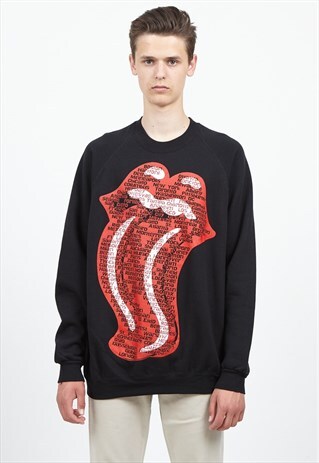 VINTAGE BLACK RED JERZEES CREW NECK PULLOVER SWEATSHIRT