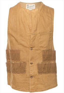 Vintage Light Brown Workwear Waistcoat - L