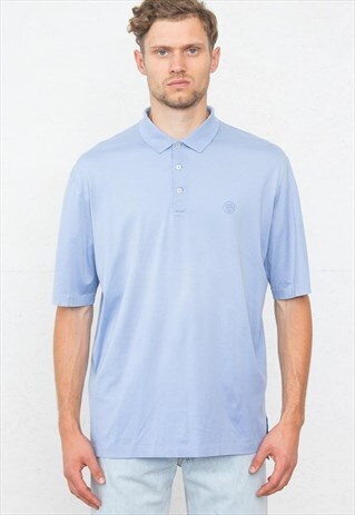 VINTAGE LIGHT BLUE RALPH LAUREN SHORT SLEEVE POLO SHIRT