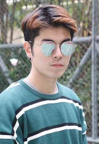 CLASSIC ROUND SUNGLASSES - SILVER