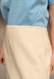 VINTAGE CREAM WOOL MINI SKIRT, MEDIUM TO LARGE SIZE