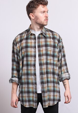 VINTAGE CORDUROY CORD STRIPED SHIRT