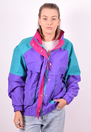 ELLESSE WOMENS VINTAGE TRACKSUIT TOP JACKET XL MULTI 90'S