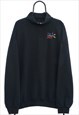 Vintage That Place Black Quarter Zip Sweatshirt Mens