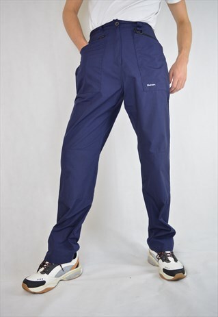 VINTAGE BLUE RAVE CARGO SPORTS JOGGERS