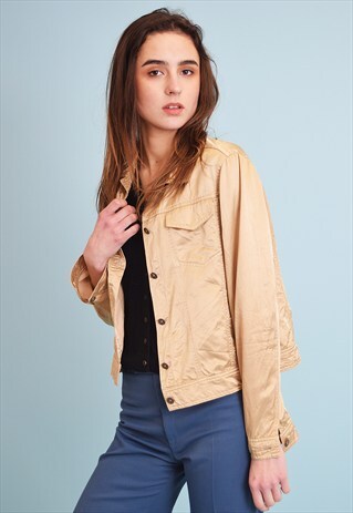 90'S RETRO SHIMMER GOLDEN JACKET
