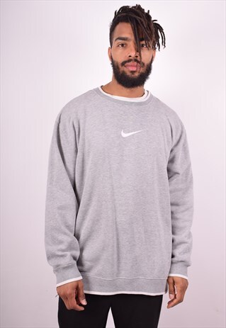 NIKE MENS VINTAGE SWEATSHIRT JUMPER XXL GREY 90S