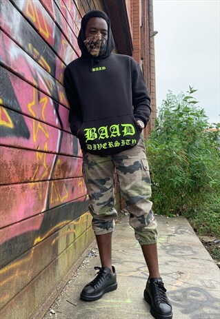 BAAD HOODIE BLACK DIVERSITY (NEONYELLOW)