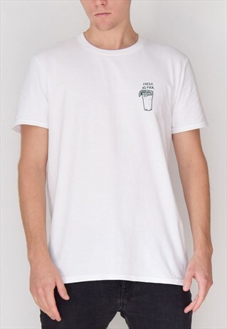 WHITE FRESH AS F-CK (GREEN) T-SHIRT
