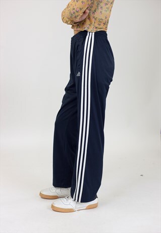 VINTAGE 90S ADIDAS NAVY TRACKSUIT BOTTOMS