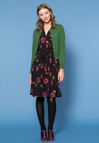 PRINCESS HIGHWAY GREEN TRIANGLE KNIT BUTTON UP CARDIGAN