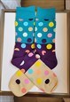 DOT PATTERN COZY SOCKS IN BLUE