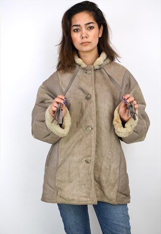 VINTAGE 90'S SHEARLING COAT