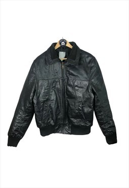 Vintage 90s Leather Bomber Jacket