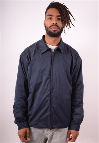 NIKE MENS VINTAGE HARRINGTON JACKET LARGE NAVY BLUE 90S