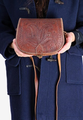 TOOLED SHOULDER BAG