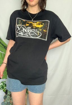 DNGRS hip hop t shirt 90s spray paint man graphic print top