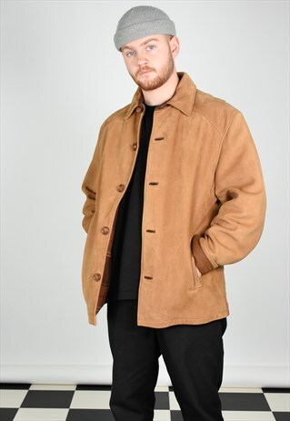 TOMMY HILFIGER BROWN LEATHER JACKET