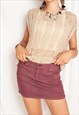 VINTAGE KNITTED VEST Y2K PREPPY FAIRY CROCHET TOP IN BEIGE
