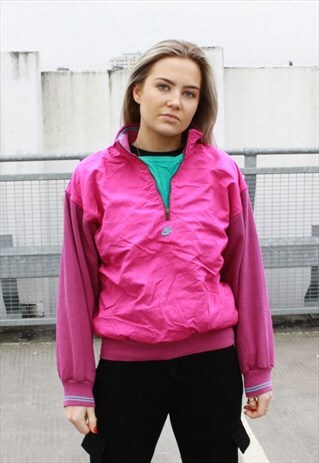 VINTAGE PINK NIKE 1/4 ZIP JACKET