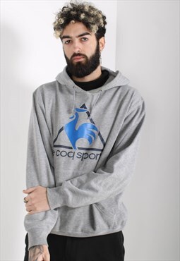 Vintage Le Coq Sportif Sweatshirt Hoodie Grey