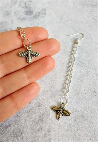BEE DROP CHAIN EARRINGS