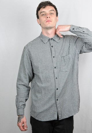 BLACK WHITE CHECK SHIRT