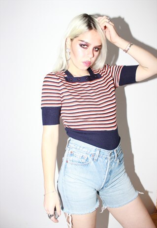 VINTAGE 70S STRIPED TOP