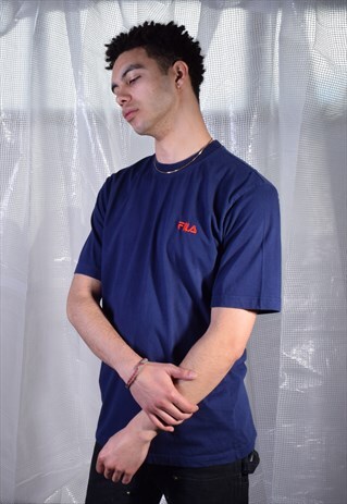 VINTAGE FILA NAVY TEE