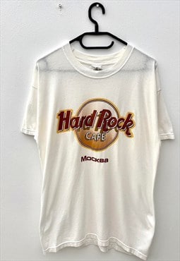 Vintage Hard Rock Cafe Moscow white T-shirt medium 