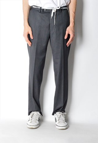 VINTAGE 90S GREY MINIMALIST PANTS