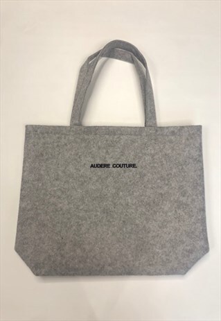 GREY FELT SHOPPER BAG